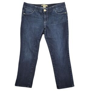 Democracy Ab Technology Jeans Women 16W Dark Wash Cropped Slimming